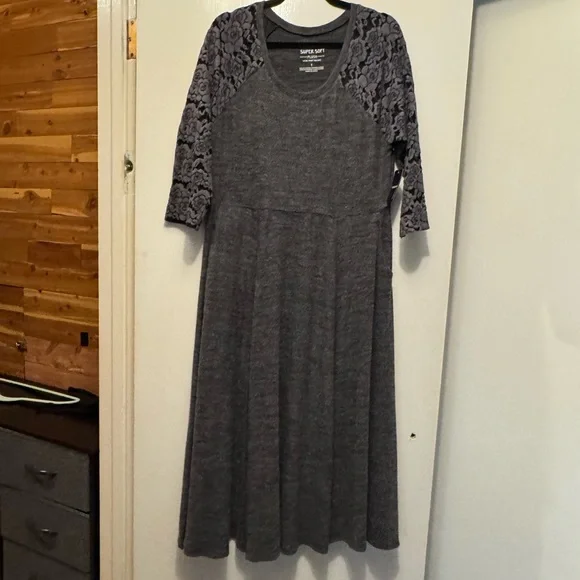 Torrid Gray Raglan Sleeve Sweater Dress - Picture 1 of 1